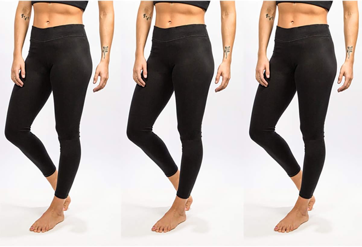 SunFrog Women's Full Length Stretch Leggings 3-Pack
