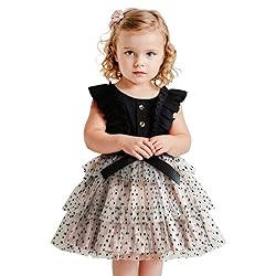 TTYAOVO Toddler Baby Dress Polka Dot Birthday