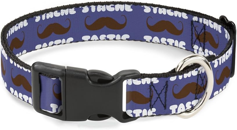 mustache dog collar