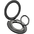 metisinno Magnetic Phone Ring Stand Compatible with MagSafe, Adapter Ring for MagSafe Sticker Included, Phone Grip and Holder, Removable for Wireless Charging Compatible, Black