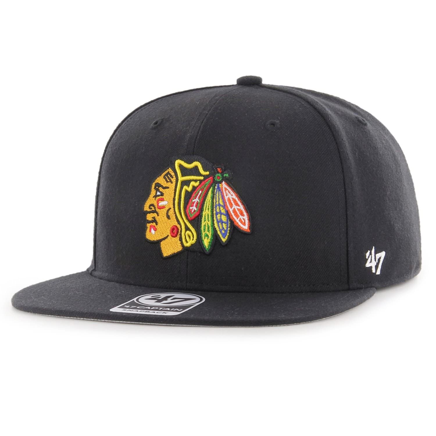 47 Brand Snapback Cap - Captain Chicago Blackhawks Black