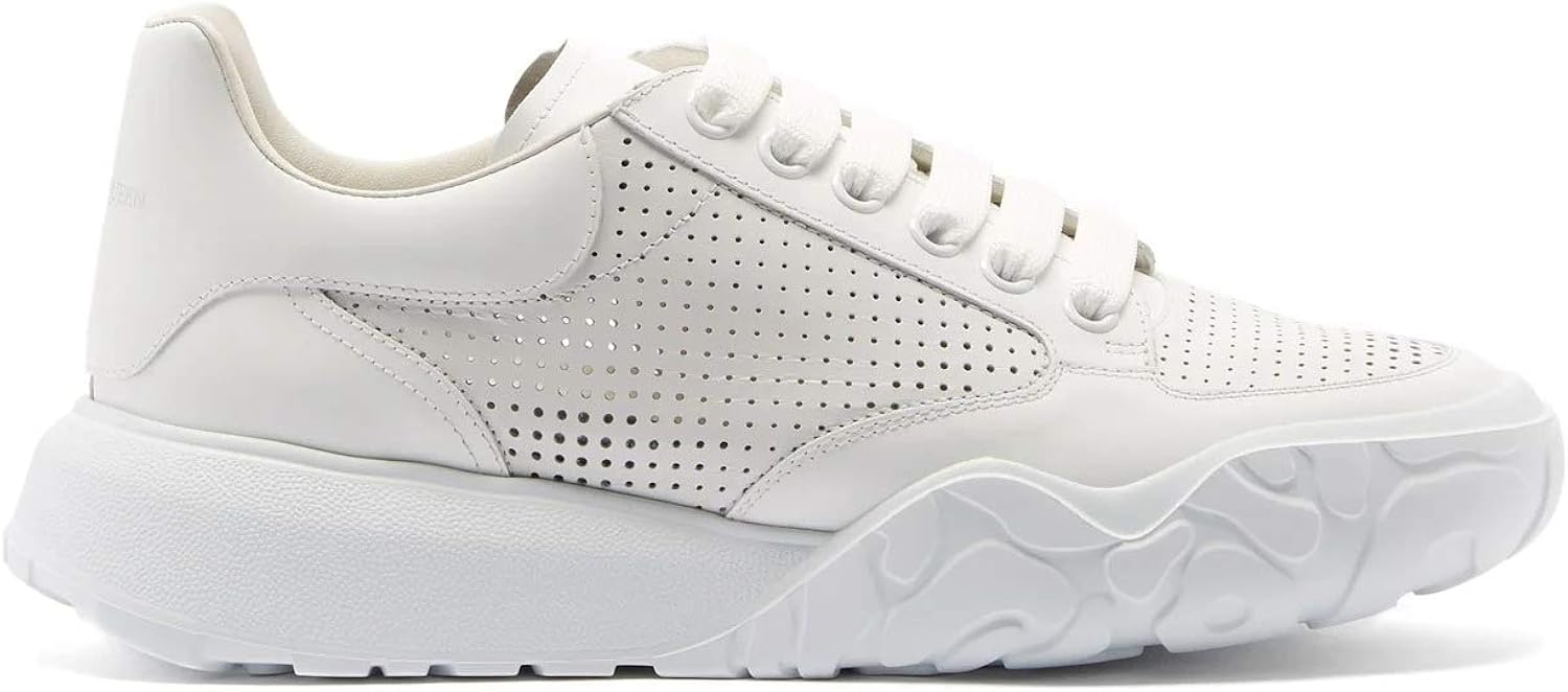 Alexander McQueen White Perforated Court