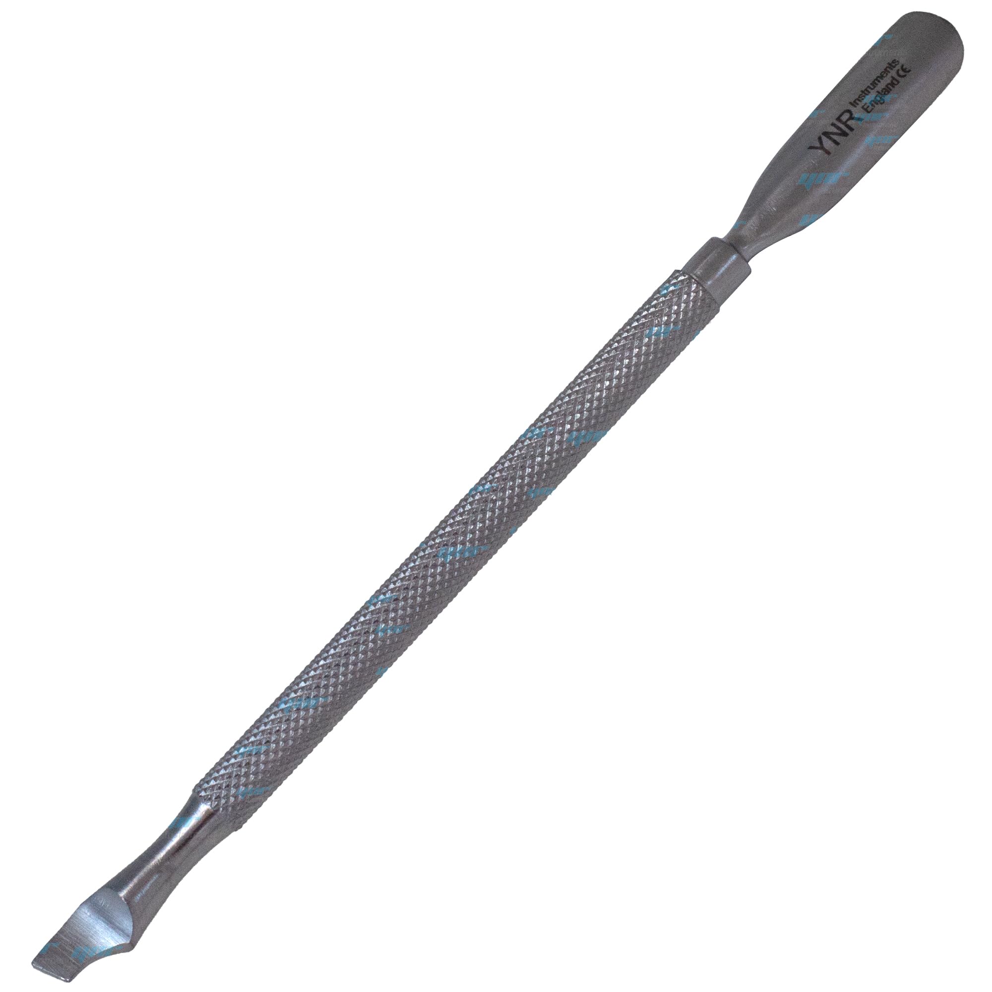 YNR Instruments Solingen | Cuticle Pusher Tool | Nail Cleaner Professional Double-Ended | Metal Stainless Steel | Gel Nail Polish Remover Salon Quality Scraper for Pushing Nudging Cuticles Skin