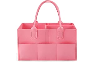 PandaEar Baby Diaper Caddy Organizer, Portable Nursery Organizer and Storage, Diaper Bag Organizer for Wipes & Baby Items, Co