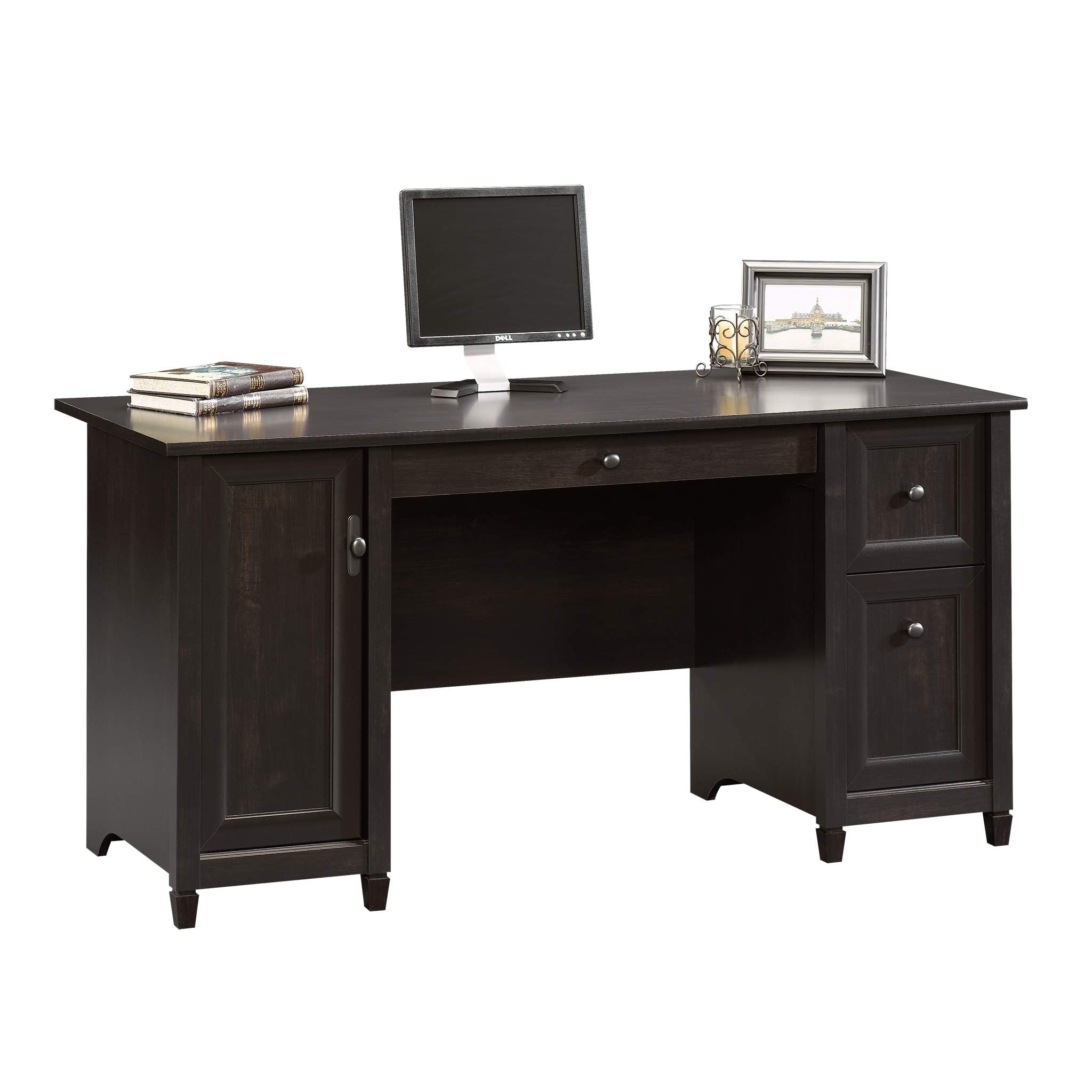 Photo 1 of ***IT IS UNKNOWN IF IT HAS MISSING PARTS***Sauder Edge Water Computer Desk with Storage Drawers, Home Office, L: 59.06" x W: 23.23" x H: 29.02", Estate Black