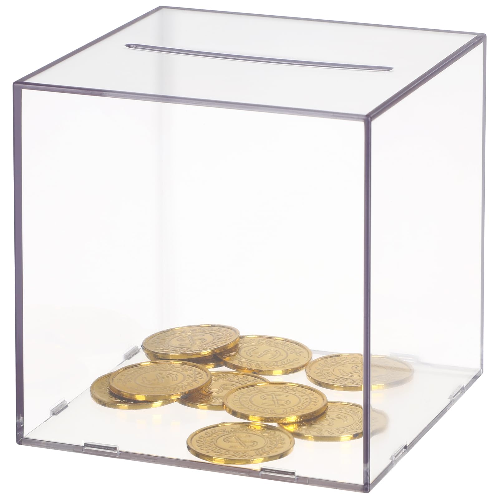 Alipis Clear Piggy Bank 4.72 Inch Acrylic Money Box for Adults and Kids - Transparent Savings Jar for Home and Office Coin Storage