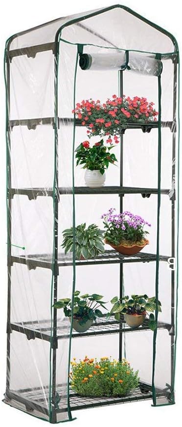 PVC Plant Greenhouse Cover - Herb and Flower Garden Green House Replacement Accessories (Just Cover, Without Iron Stand, Flowerpot)