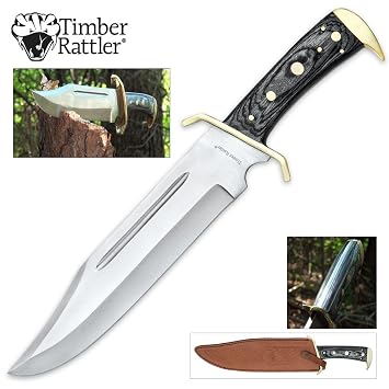 Amazon.com : Timber Rattler Western Outlaw Bowie Knife : Hunting ...