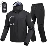 RIDEIRON Motorcycle Rain Gear for Men Waterproof Reflective Rain Suit | 15000mm Waterproof Rain Suit with Jacket and Pants, Breathable, Reflective and Detachable Hood Model MJ5012