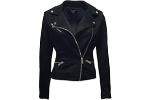 ODCOCD Faux Suede Jacket for Women Long Sleeve Zipper Up Casual Outwear