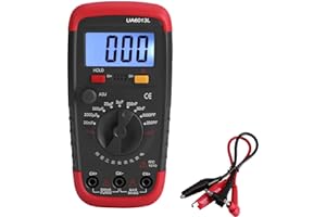 Digital Battery Powered CAPACITAN Capacitor Meter Tester LCD Display for Electrical Measurement RED Black