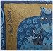 Brentwood Laurel Burch 18-Inch Embroidered Tapestry, Indigo Cats, Blue