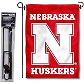 Nebraska Cornhuskers Garden Flag with Stand Holder