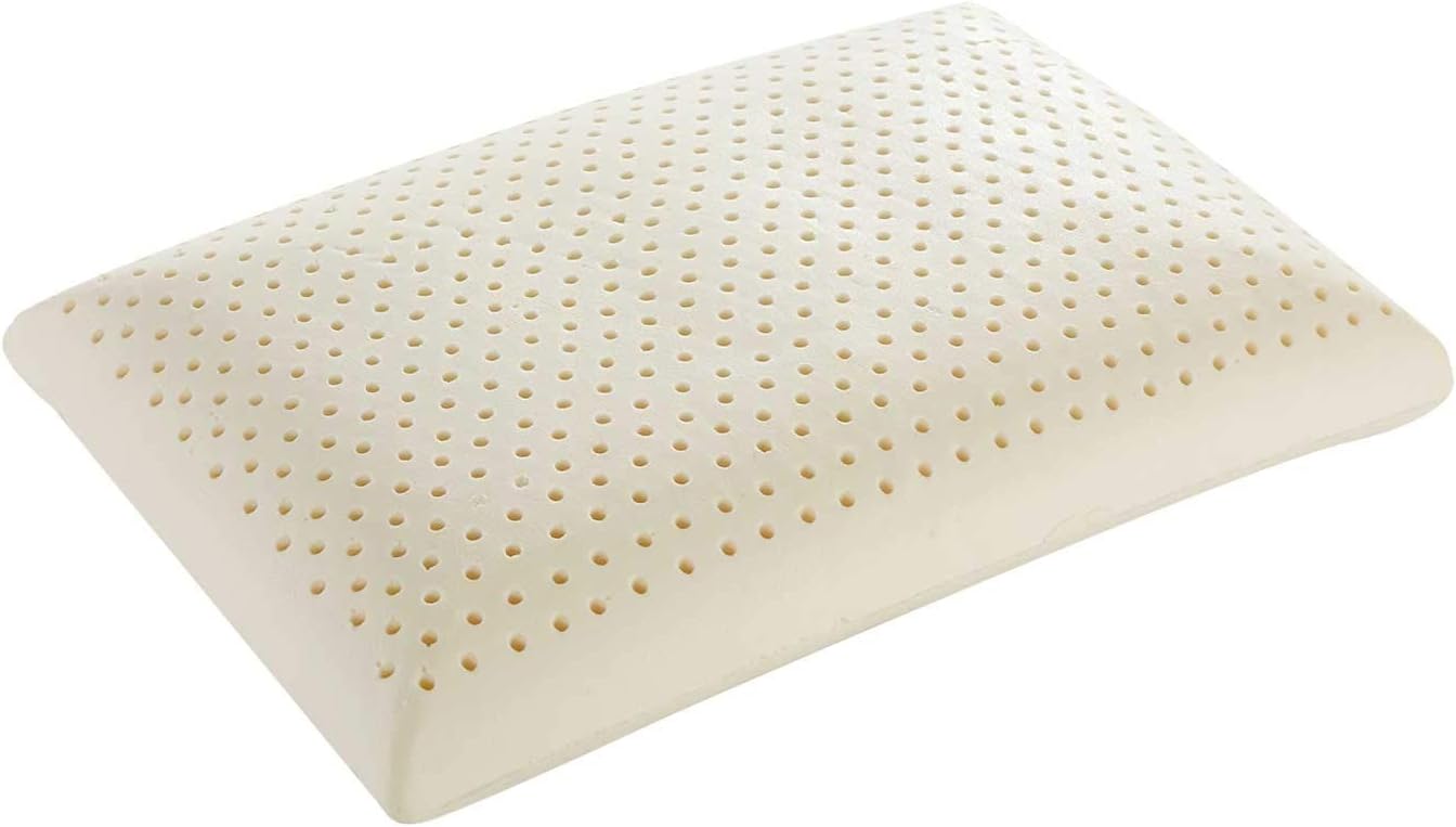 MERRYLIFE Natural Latex Pillow Cool, Breathable, Supportive Foam Comfort | Low and High Loft, Short or Tall Contoured | Pillow Inserts (Standard Firm)