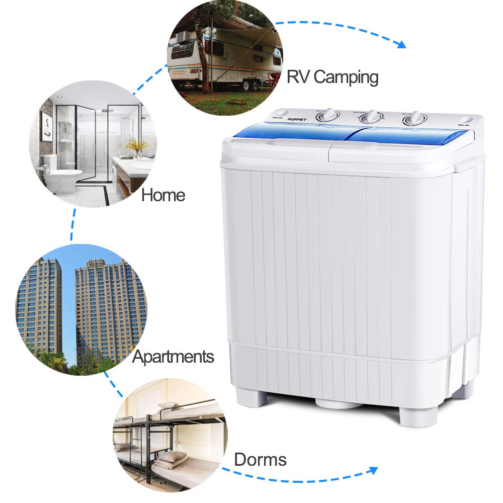 KUPPET 17lbs Compact Twin Tub Washer and Spin Dryer Combo Review