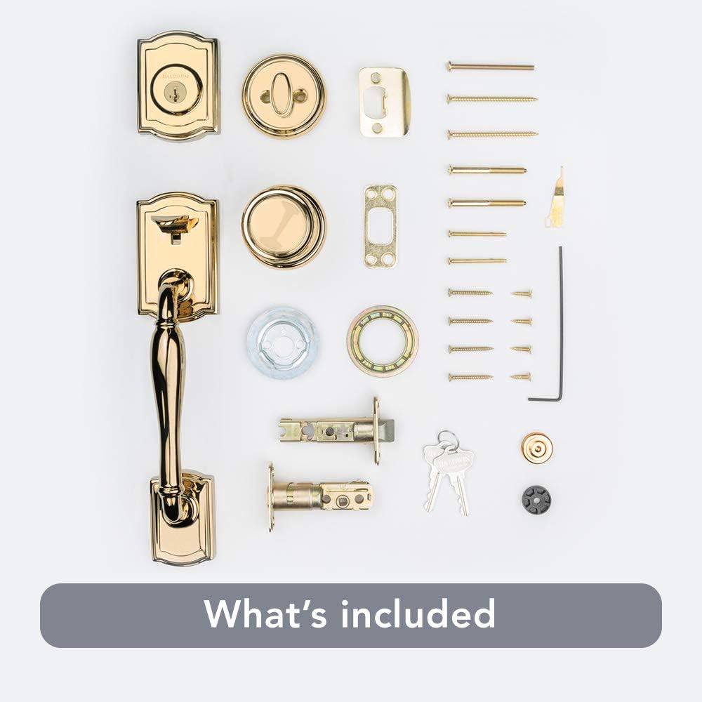 Baldwin Prestige Wesley Single Cylinder Handleset with Alcott Knob featuring SmartKey in