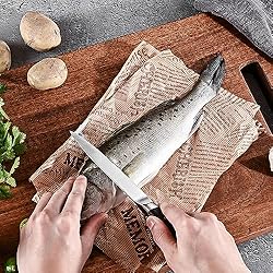 AOKEDA 7-Piece Kitchen Knife Set with Block, High