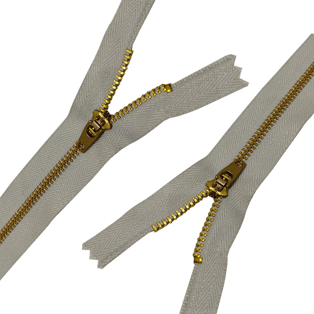 10 Pieces/Closed Brass Zippers, Maya 5#, Semi-Automatic Zipper for Sewing on Clothing, DIY, (10-12cm, 314-Blue-Greyish)