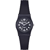 Miykon Womens Black Dainty Nurse Analog Watch, Easy Reader, 100M Waterproof | Classic Small Design, Lightweight and Durable Resin Build, Japanese Quartz with Second Hand, 4 Year Battery Life