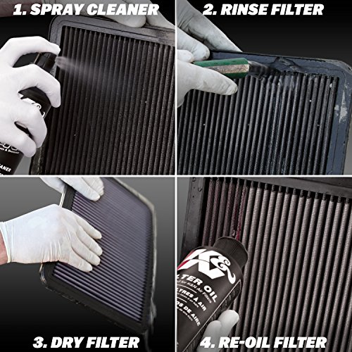 K&N Air Filter Cleaning Kit: Squeeze Bottle Filter Cleaner and Red Oil Kit; Restores Engine Air Filter Performance; Service Kit-99-5050 - Thumbnail 3