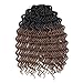 Faux locs crochet hair curly faux locs 12inch 6packs wave braiding hair curly end Goddess Locs Synthetic Braids Hair Extensions(OT/30)