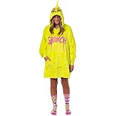 MJC The Grinch Women's Pajamas Pullover Hooded Plush Fleece Dorm Sleep Shirt with Socks