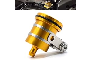 YIMOTO Motorcycle Brake Fluid Reservoir CNC Aluminum Front or Rear Oil Cup for CBR 250R 300R 250RR 400 600F 600RR 1000F 1000RR 1100R 1100XX GROM MSX125 CBR 600 F2 F3 F4 F4i 900RR (Gold)