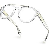 VISOONE Retro Round Anti Eyestrain Metal Medium Eyewear Blue Light Blocking Glasses for Computer Gaming Women Man SANFORD