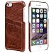 iPhone 6s/6 Case, Benuo [Card Slot Vintage Series] [Genuine Leather] Soft Leather Case [2 Card Slots], Ultra Slim Leather Case Back Cover [Business Style] for iPhone 6/6s 4.7 inch (Stylish Brown)