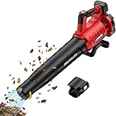 Cordless Leaf Blower for Milwaukee 18V Battery, 480 CFM / 130 MPH Brushless Dust Blower, 6-Speed Control with Digital Display, Handheld Electric Blower for Rain Snow Removal, Lawn, Yard (No Battery)