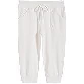 Weintee Women's Capri Joggers Jersey Sweatpants