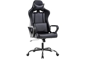 BestOffice Office Chair Gaming Chair Desk Chair Ergonomic Racing Style Executive Chair with Lumbar Support Adjustable Stool Swivel Rolling Computer Chair for Women,Man