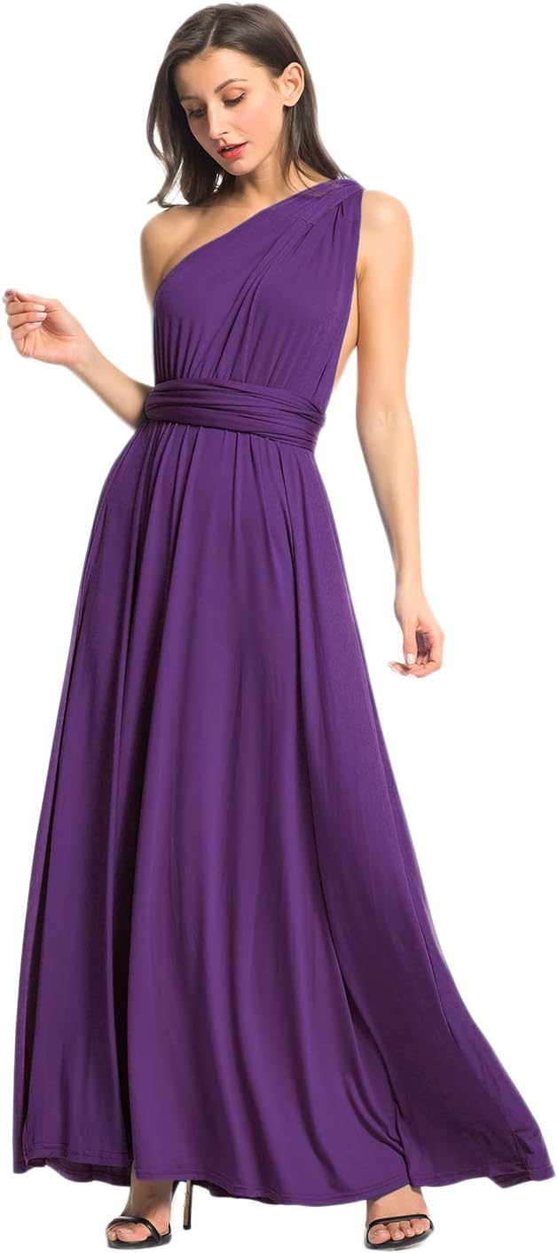 PERSUNWomen's Convertible Multi Way Wrap Maxi Dress Long Party Grecian Dresses