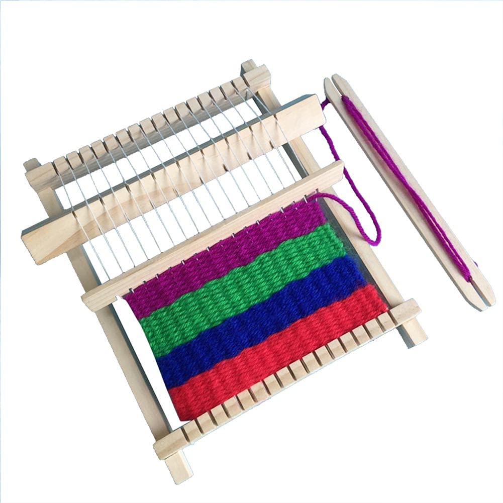 Weaving Machine DIY Hand Knitting Loom Kit, 21.5x16.5x3cm, Wooden, for Scarves Bags Coasters, Ages 14+, Beginner Friendly