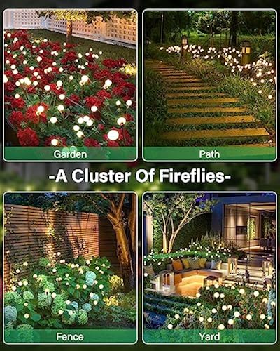 thumbnail image 2 of 4/6/10 Pack Swaying Solar Lights, 32 LED Lights, Solar Firefly Lights Outdoor Garden Decorations For Yard Patio Pathway Holiday 2 of 12