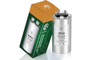 JOCOSA 30 MFD AC Capacitor 370 440 VAC 50/60Hz 30uf CBB65 Round Run Start Capacitor for Condenser Straight Cool, AC Unit Fan Motor Start, Heat Pump, Air Conditioner, Pool Pump