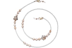 GINTEI Eyeglasses Chain for Women Glasses Chain Beaded Eyeglasses Strap