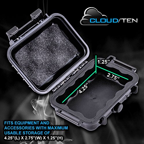 CloudTen Mini Smell Proof 5 inch Odor Resistant Case Compatible with Mini Hookah Pipe Tobacco Handpipe Airtight Dry Box Storage, Includes Case Only