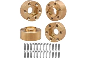MUHIKRT Brass Weights 6mm 9mm 12mm 15mm 22mm Wheel Hex Hub Widen Adapter for 1/10 RC Crawler 1.9 2.2 Wheels Rims SCX10 TRX4 (9mm), Black