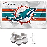 Miami Dolphins White Banner and Tapestry Wall Tack Pads