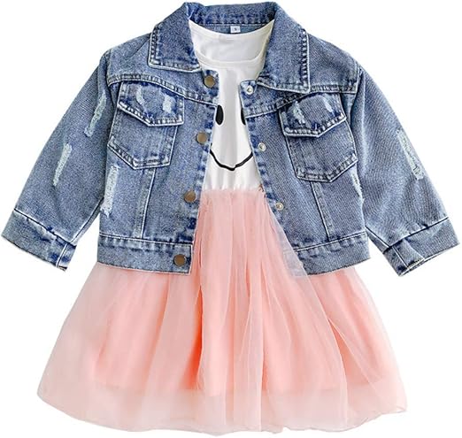 denim two piece skirt and jacket