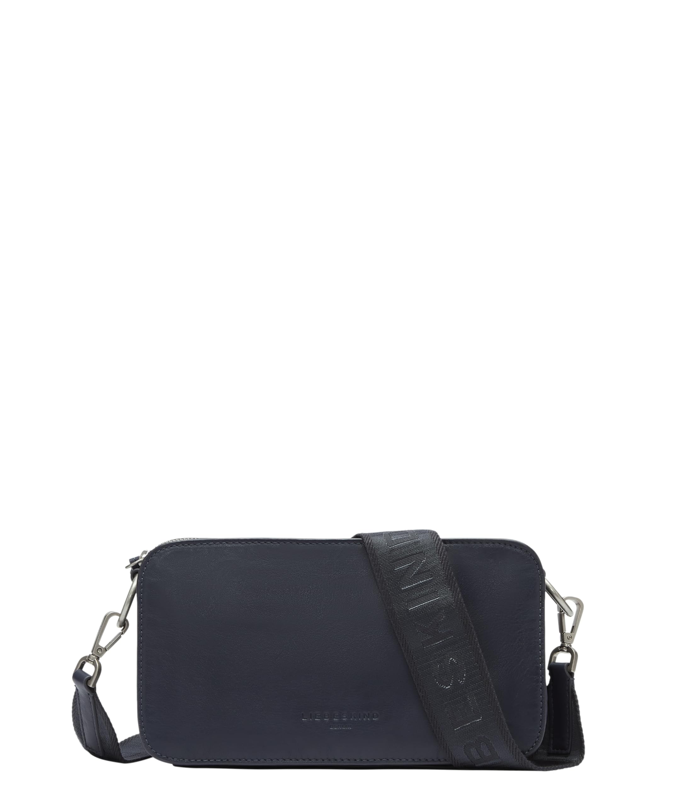 LIEBESKIND Berlin Umhängetasche „Clarice M“ –Umhängetasche aus Leder mit verstellbaren Schulterriemen – großzügige Fächer mit Reißverschluss und Knopfverschluss