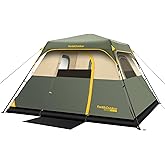FanttikOutdoor Camping Tent 4/6/8/10 Person Instant Cabin Tent Setup in 60 Seconds with Rainfly &amp; Windproof Portable with Carry Bag for Family Camping &amp; Hiking, Upgraded Ventilation, Navy Blue