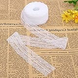 KINGSO 10 Yards White Embroidered Net Lace Trim Ribbon DIY Craft 3.5cm