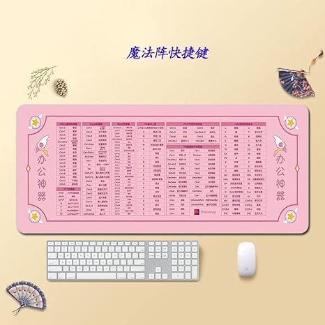 Amazon オフィスアーティファクトワード Pptロックエッジシックニングショートカットキーマウスパッド製キーボードパッド オーバーロック300x700x2mm Magicアレイショートカット かご バスケット オンライン通販