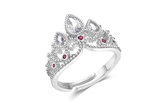 BOTRINAL Rapunzel Ring Tangled Fans Princess Crown Ring Princess Jewelry Birthday Party Ring Girls Halloween Dress up Gifts