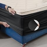 DUJUIKE Divan Bed Base Wrap Cover Velvet Elastic Fit Black Small Double view 3