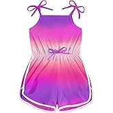Lindanina Toddler Girls Romper Sleeveless Adjustable Tie-Up Strap Short Jumpsuits Summer Clothes 2-6 Years