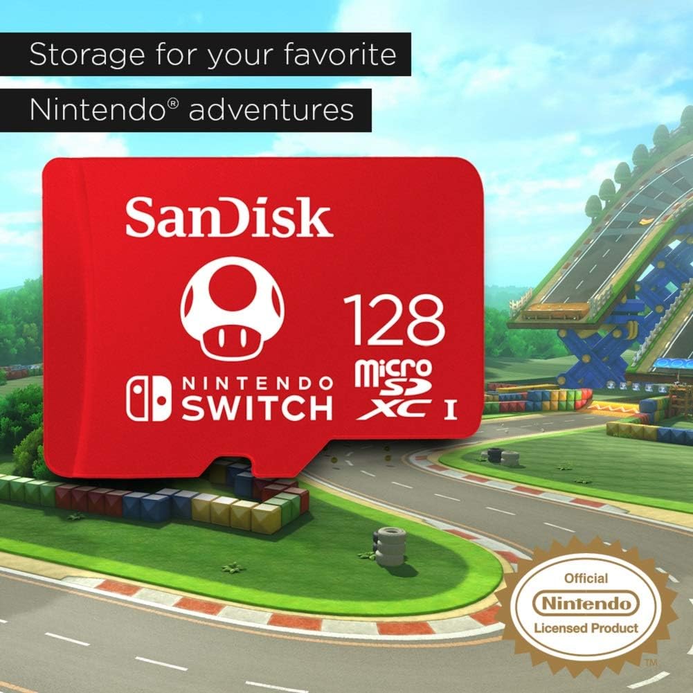 SanDisk 128GB microSDXC UHS-I-Memory-Card for Nintendo-Switch - SDSQXAO-128G-GNCZN: Computers & Accessories