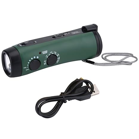 Outdoor Multifunktion Taschenlampe Alarm Radio Manuelle Kurbel USB Aufladung